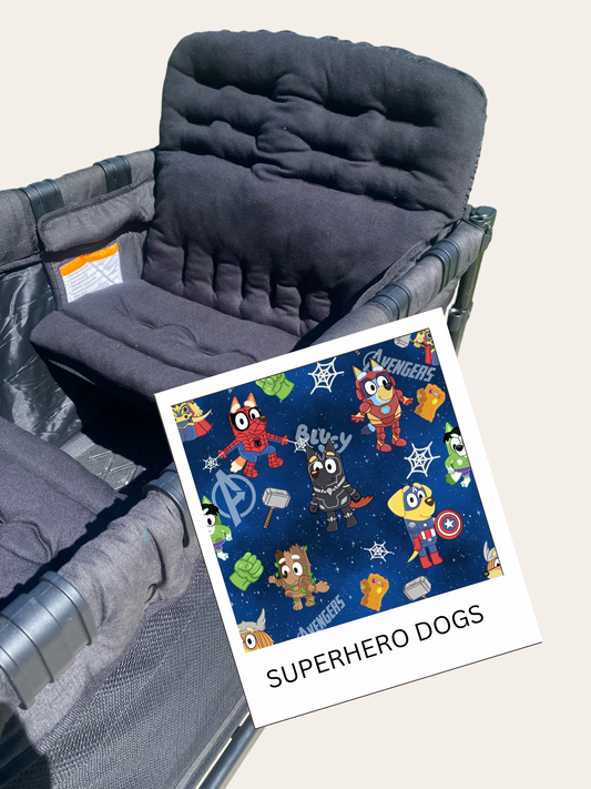 Wagon Seat Cover - Superhero Pups